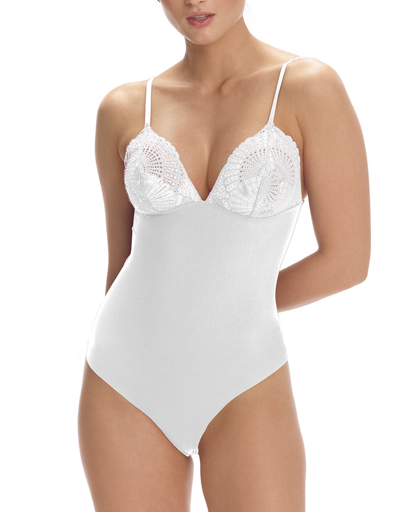 Butter + Lace Bodysuit | White