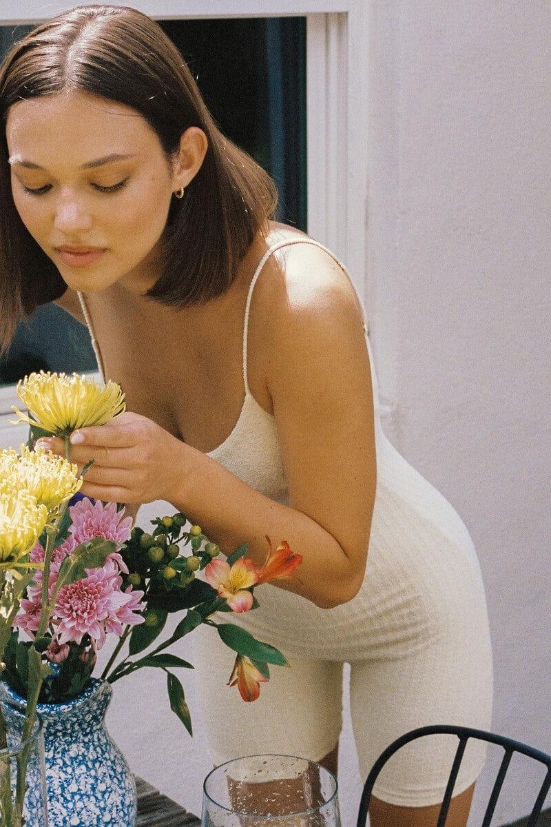 Alina Midi Onesie | Buttercream Rib