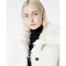 Buttoned Faux Fur Coat | Women | Ecru