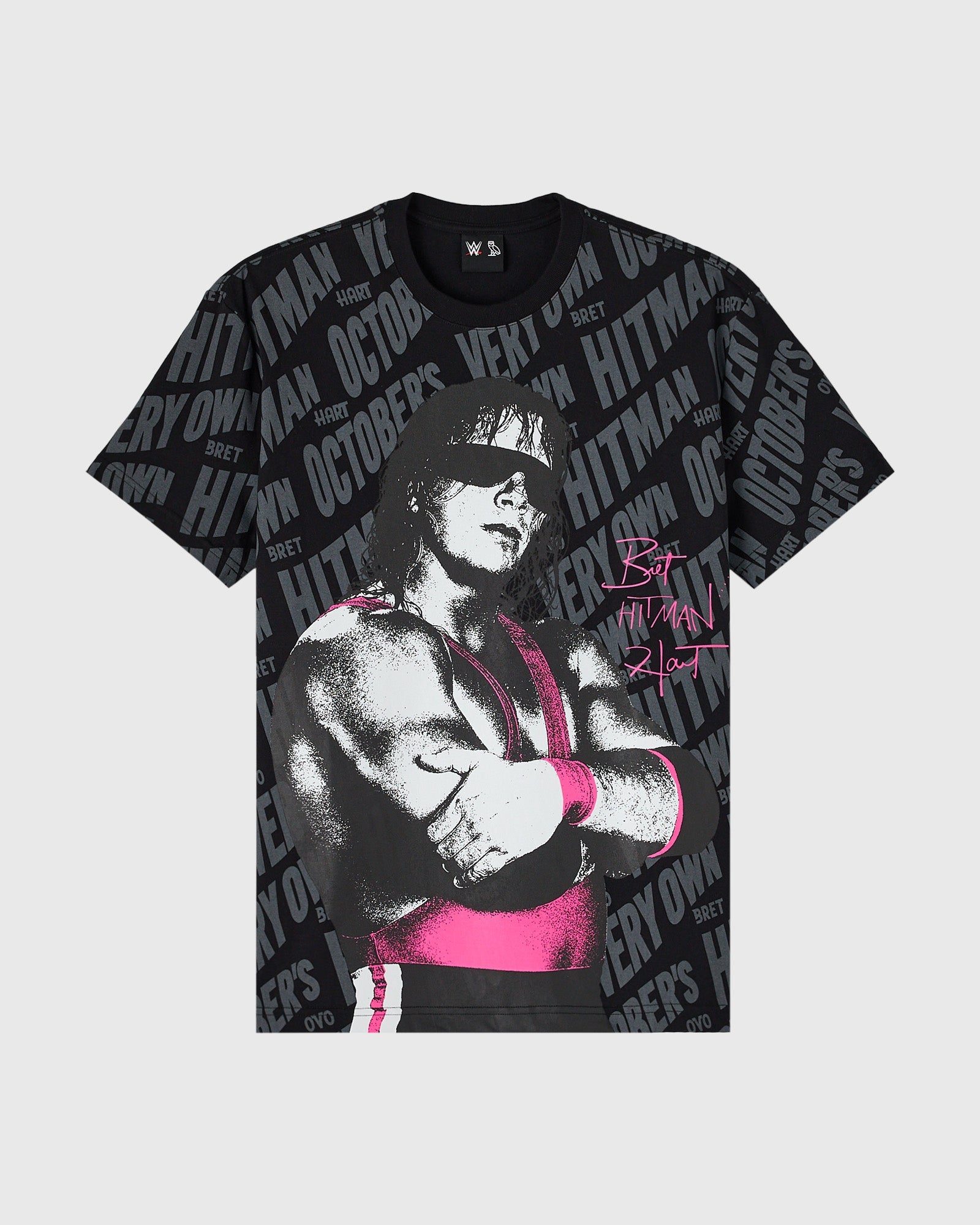 Mens | WWE Bret The Hitman Hart Tee | Black