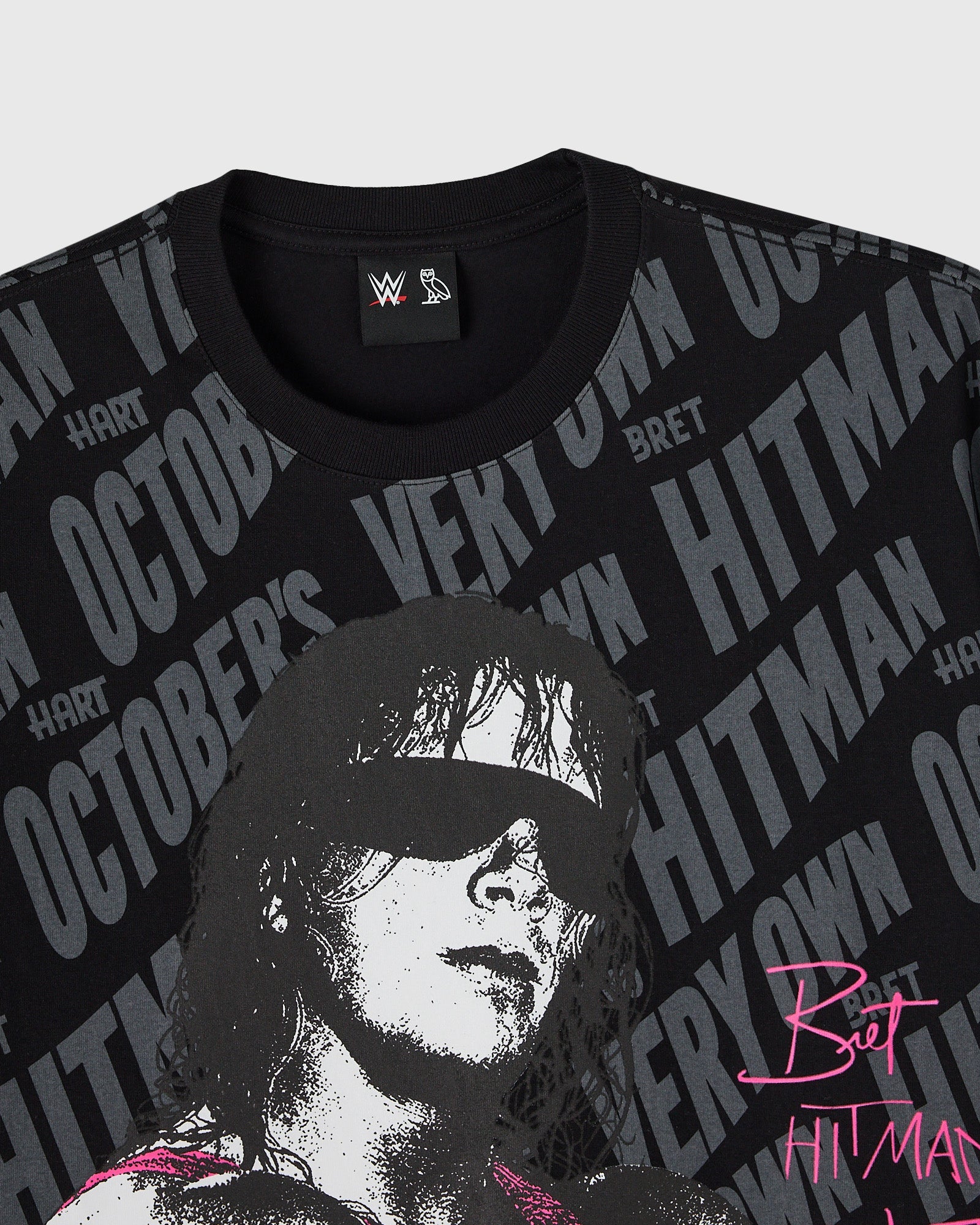 Mens | WWE Bret The Hitman Hart Tee | Black