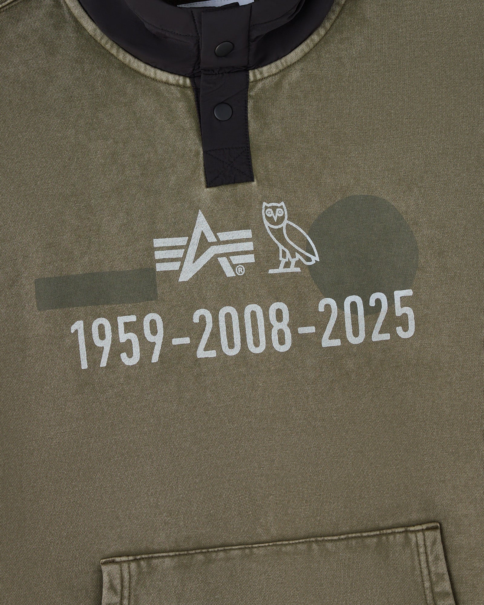 Mens | Alpha Industries Garment Dyed Hoodie | Olive Green