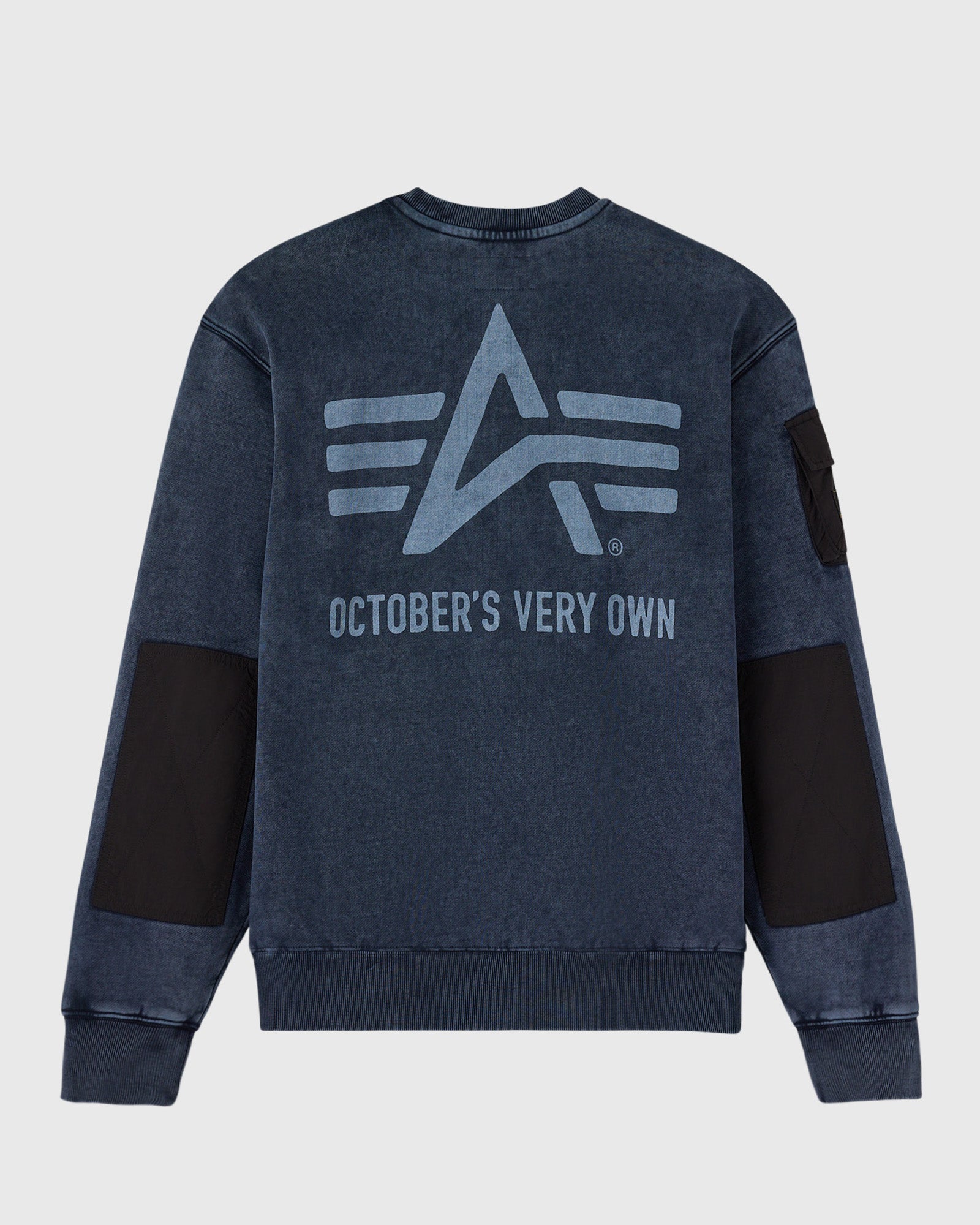 Mens | Alpha Industries Garment Dyed Crewneck | Replica Blue