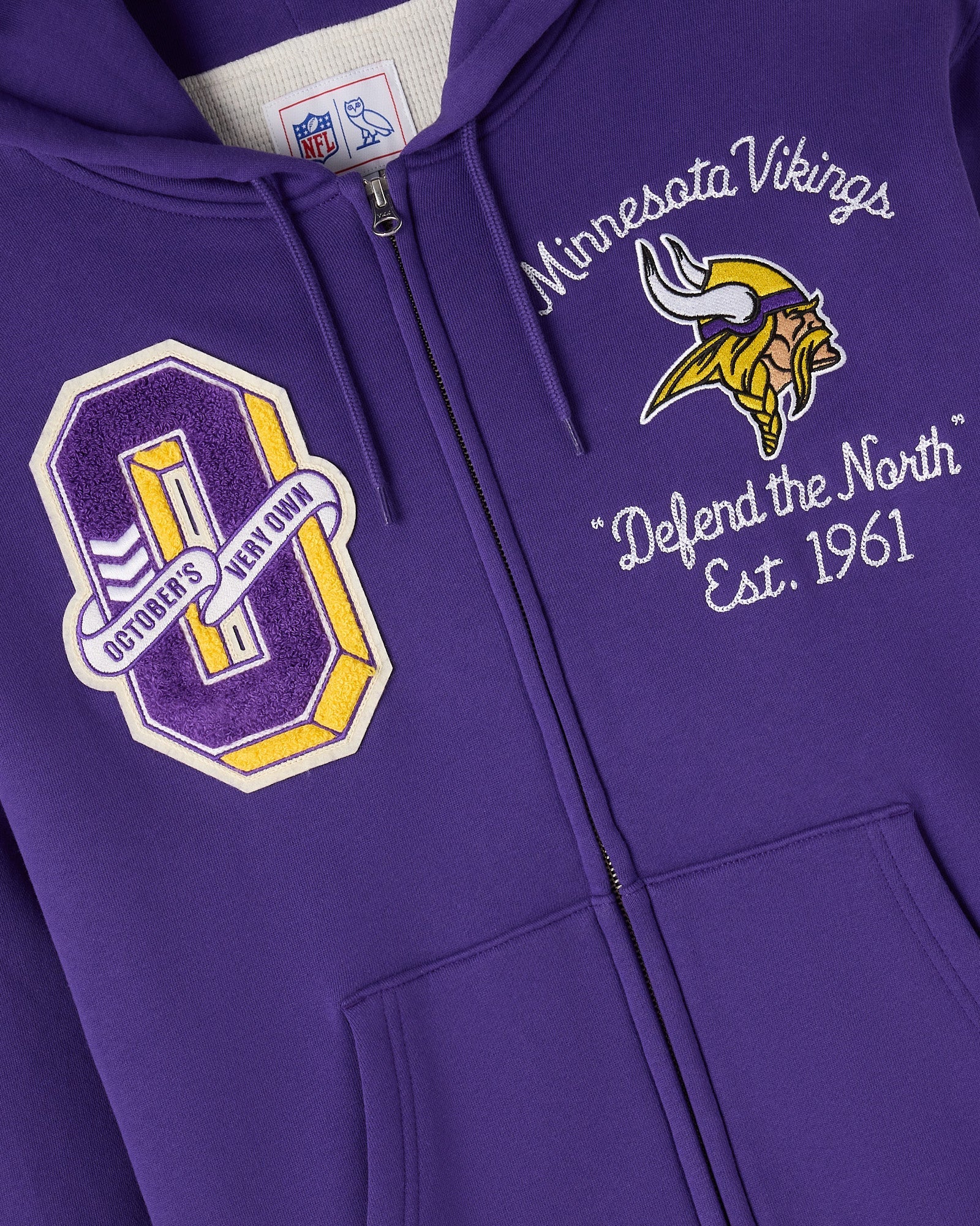Mens | NFL Minnesota Vikings Waffle Lined Hoodie | Purple