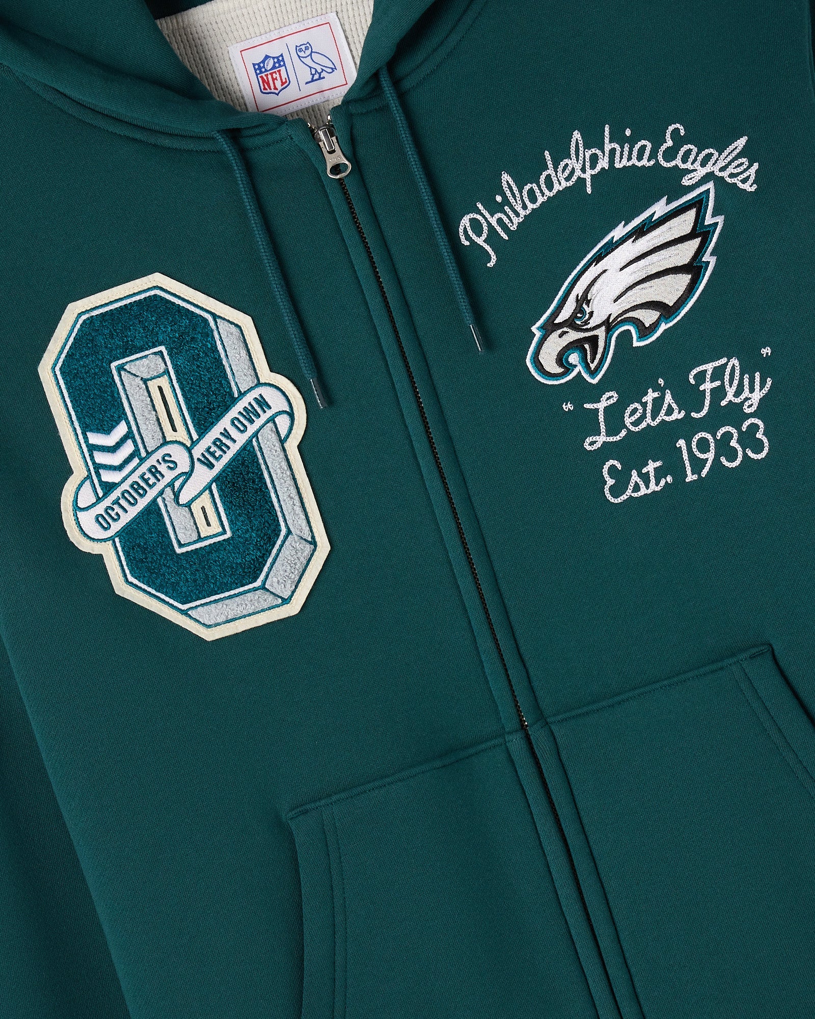 Mens | NFL Philadelphia Eagles Waffle Lined Hoodie | Green