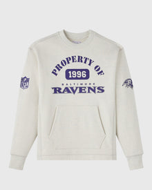 Mens | NFL Baltimore Ravens Crewneck | Ash Heather Grey