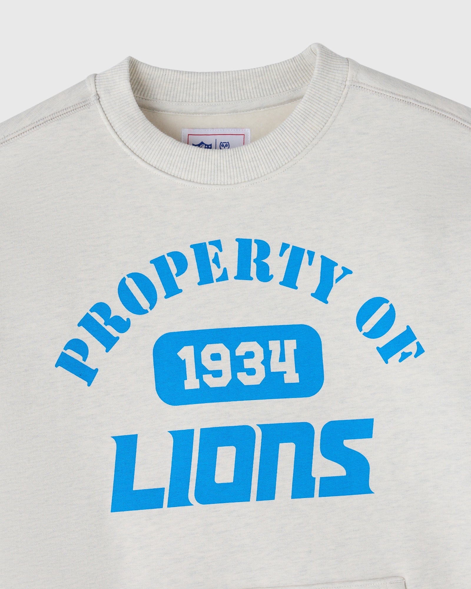Mens | NFL Detroit Lions Crewneck | Ash Heather Grey
