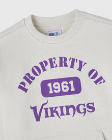 Mens | NFL Minnesota Vikings Crewneck | Ash Heather Grey