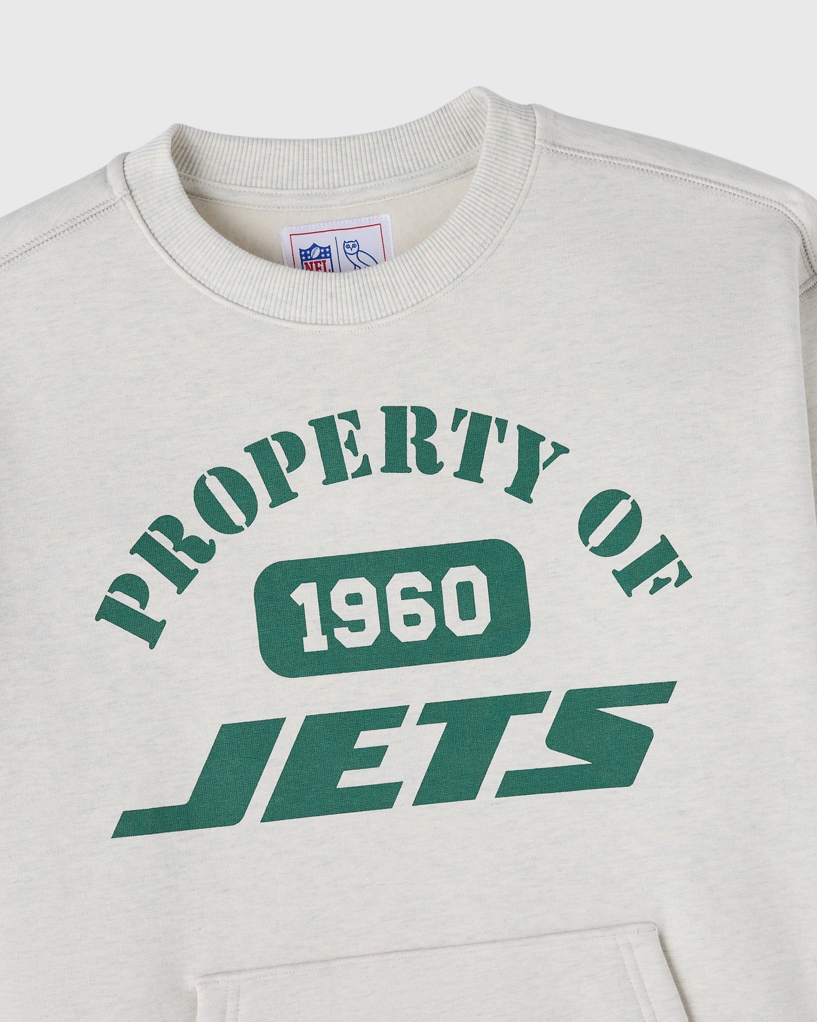 Mens | NFL New York Jets Crewneck | Ash Heather Grey