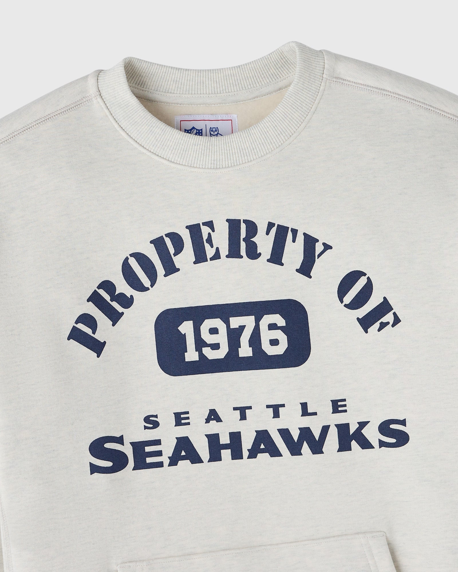 Mens | NFL Seattle Seahawks Crewneck | Ash Heather Grey