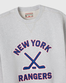 Mens | NHL New York Rangers Crewneck | Ash Heather
