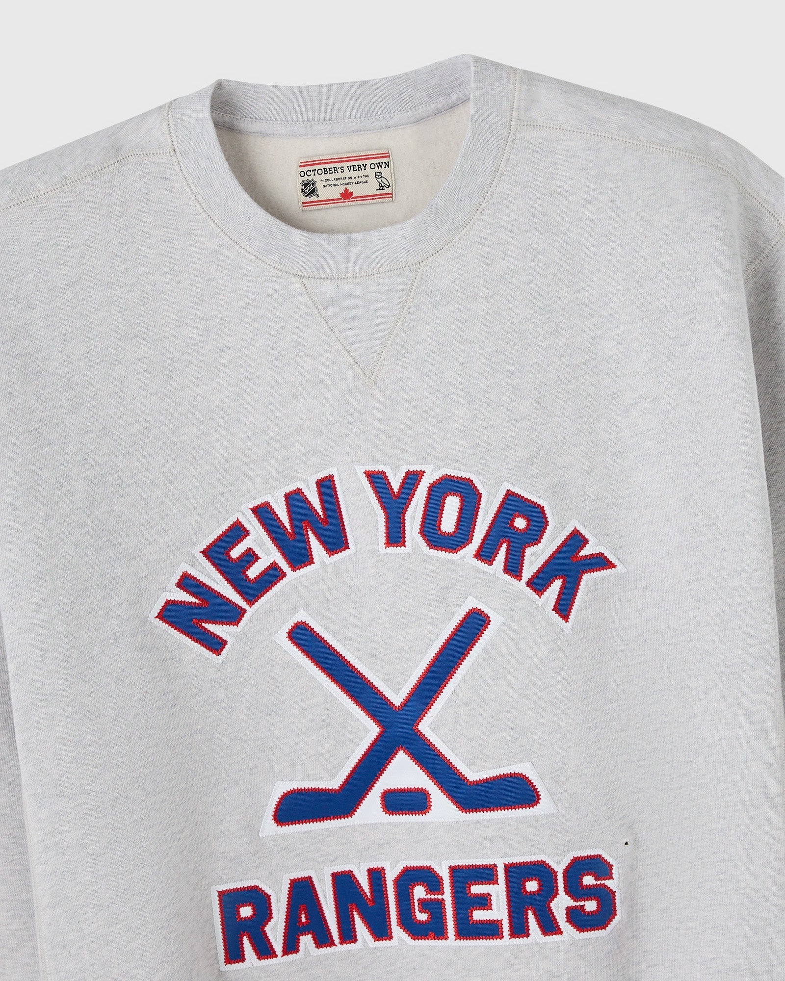 Mens | NHL New York Rangers Crewneck | Ash Heather
