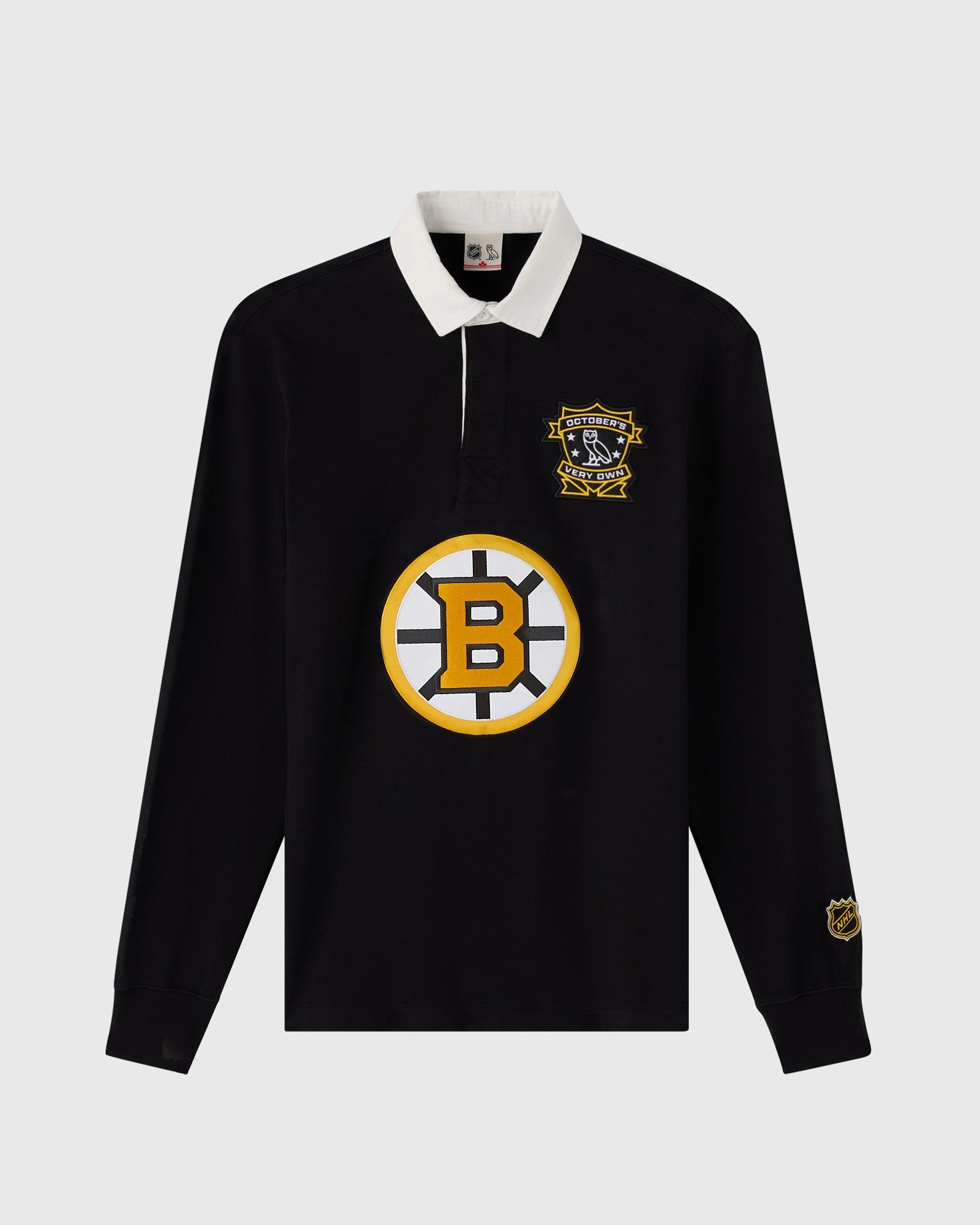 Mens | NHL Boston Bruins Rugby Polo | Black