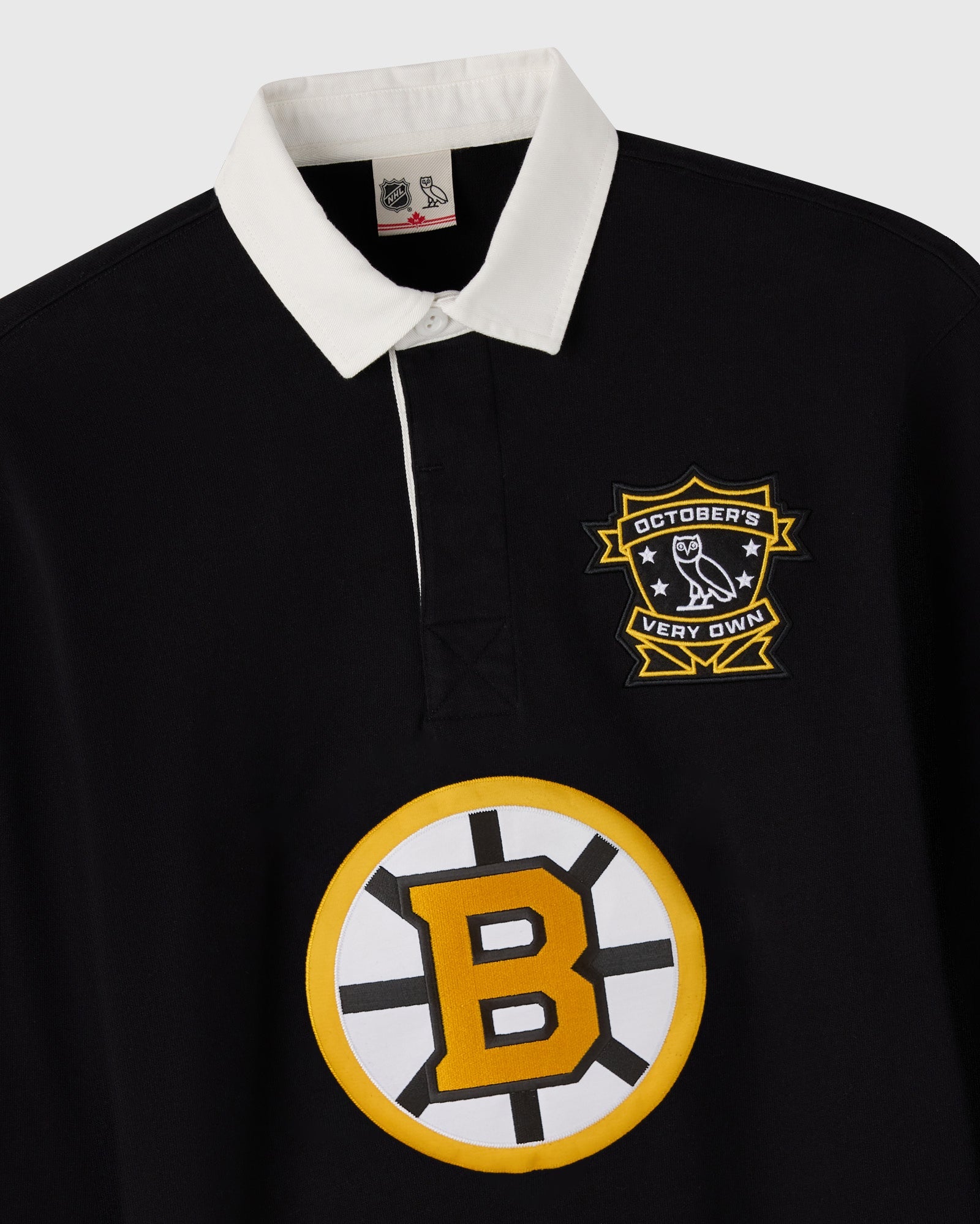 Mens | NHL Boston Bruins Rugby Polo | Black