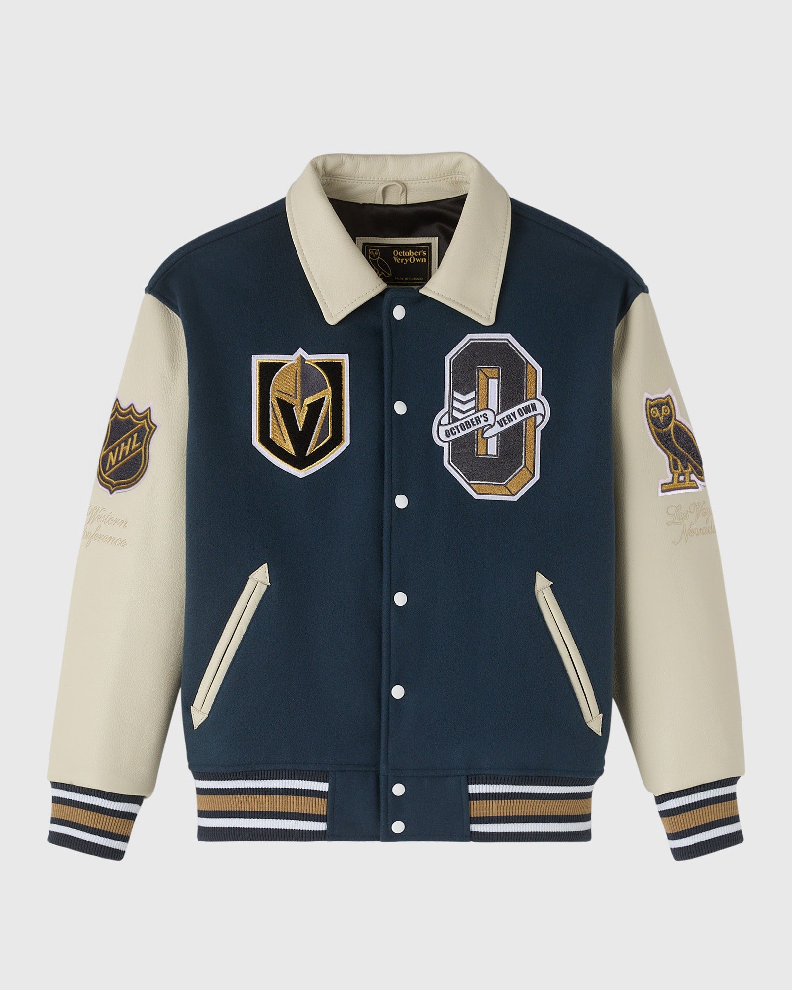 Mens | NHL Las Vegas Golden Knights Varsity Jacket | Grey