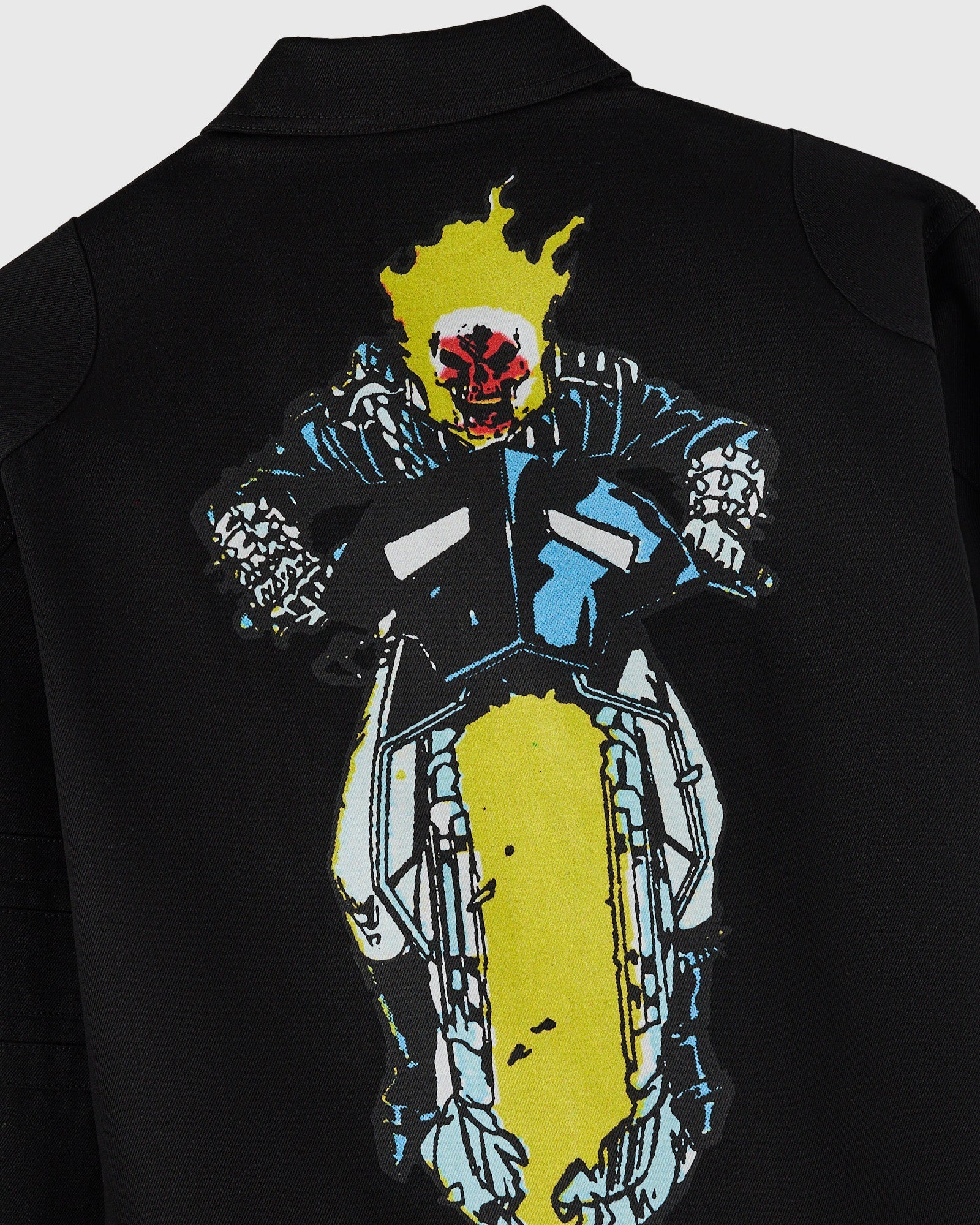 Marvel Ghost Rider Denim Moto Jacket - Black Rigid