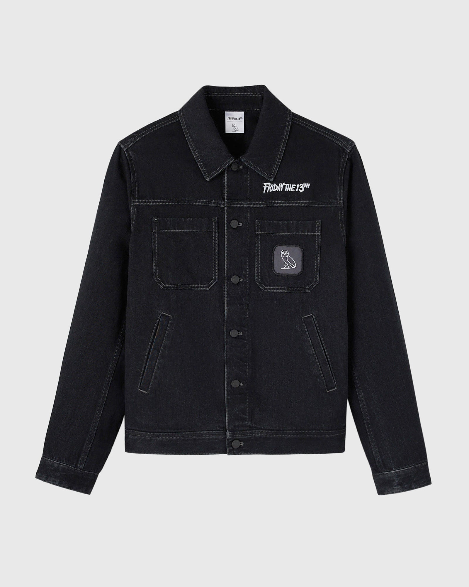 Mens | Friday The 13Th Denim Slasher Jacket | Black Rigid