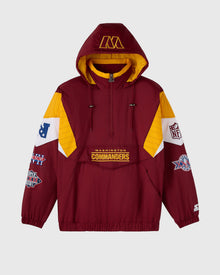 Mens | NFL Starter Washington Commanders Pullover Jacket | Burgundy