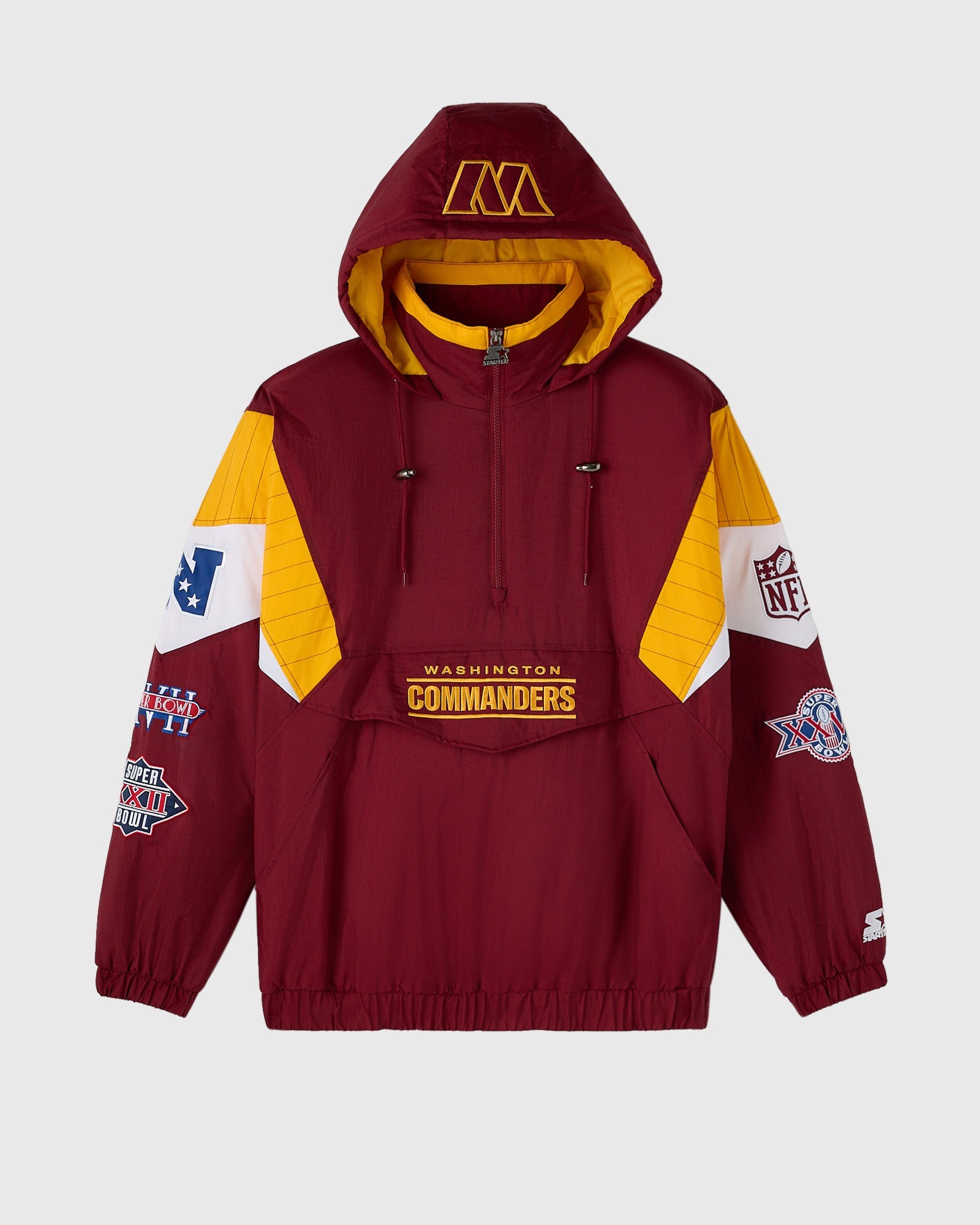 Mens | NFL Starter Washington Commanders Pullover Jacket | Burgundy
