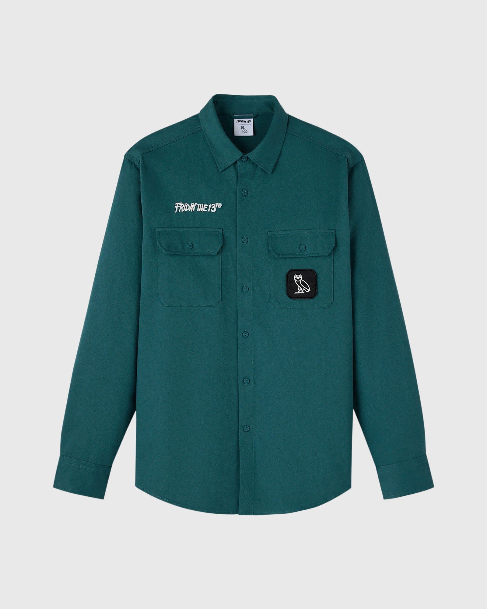 Mens | Friday The 13Th 3D Work Shirt | Green