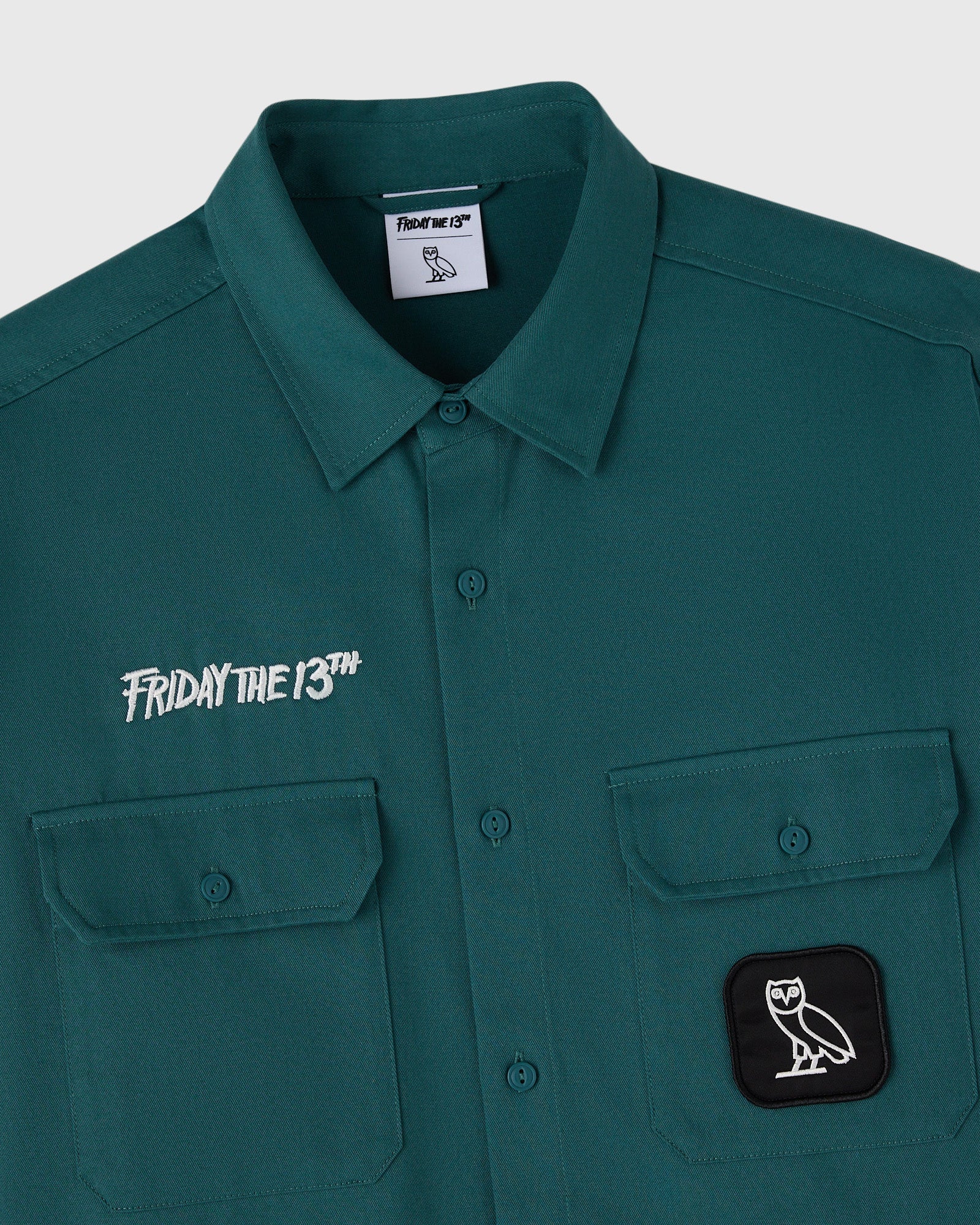 Mens | Friday The 13Th 3D Work Shirt | Green