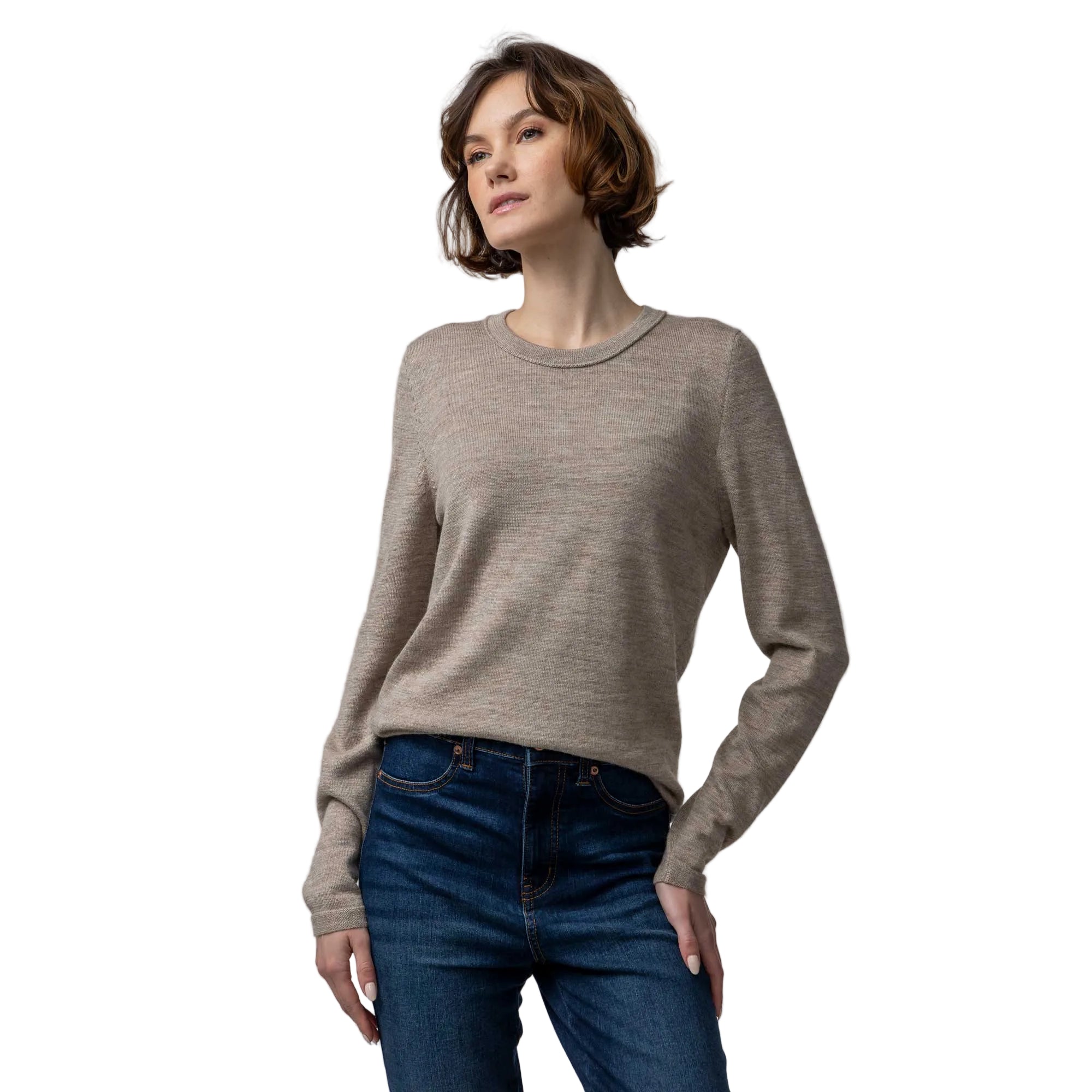 Women | Crew Neck Sweater for Women | Light Taupe
