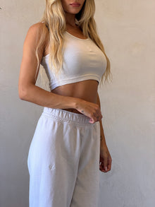 Women | Be Kind * Vintage Fitted Ribbed Crop Tank | Oatmeal
