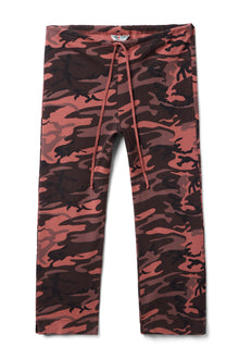Women | Vintage Camo Slouchy Drawstring Lounge Pant | Camo/Sienna