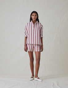 Womens | The Pop-Over Shirt | Crimson