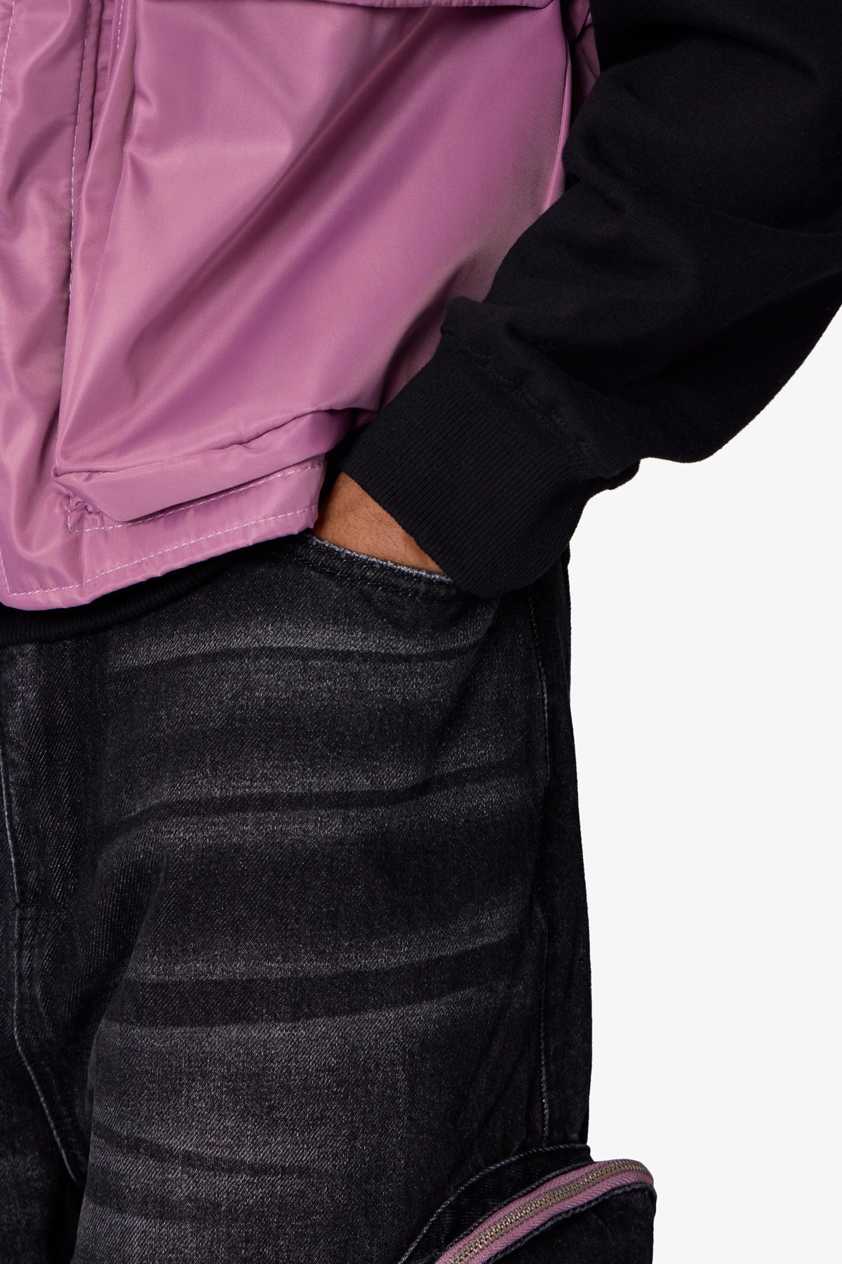 C23 Rave Double Cargo Denim | Washed Black
