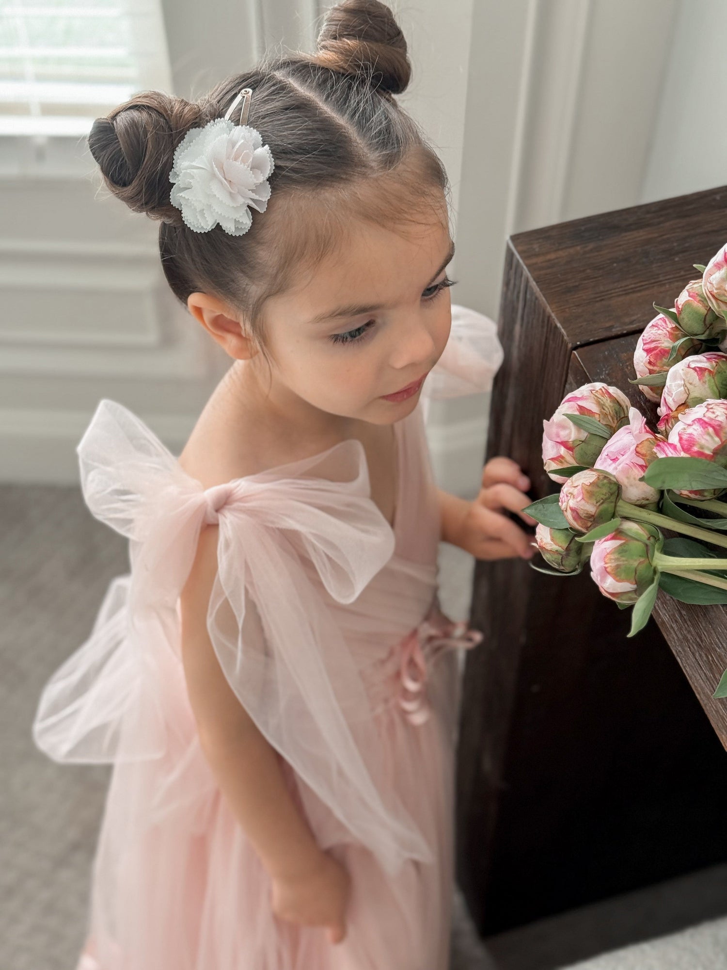Girl | Cherry Blossom and Hair Clip | White x Pink