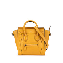 Celine | Pre-Owned Nano Leather Luggage Tote | Yellow/Mustard