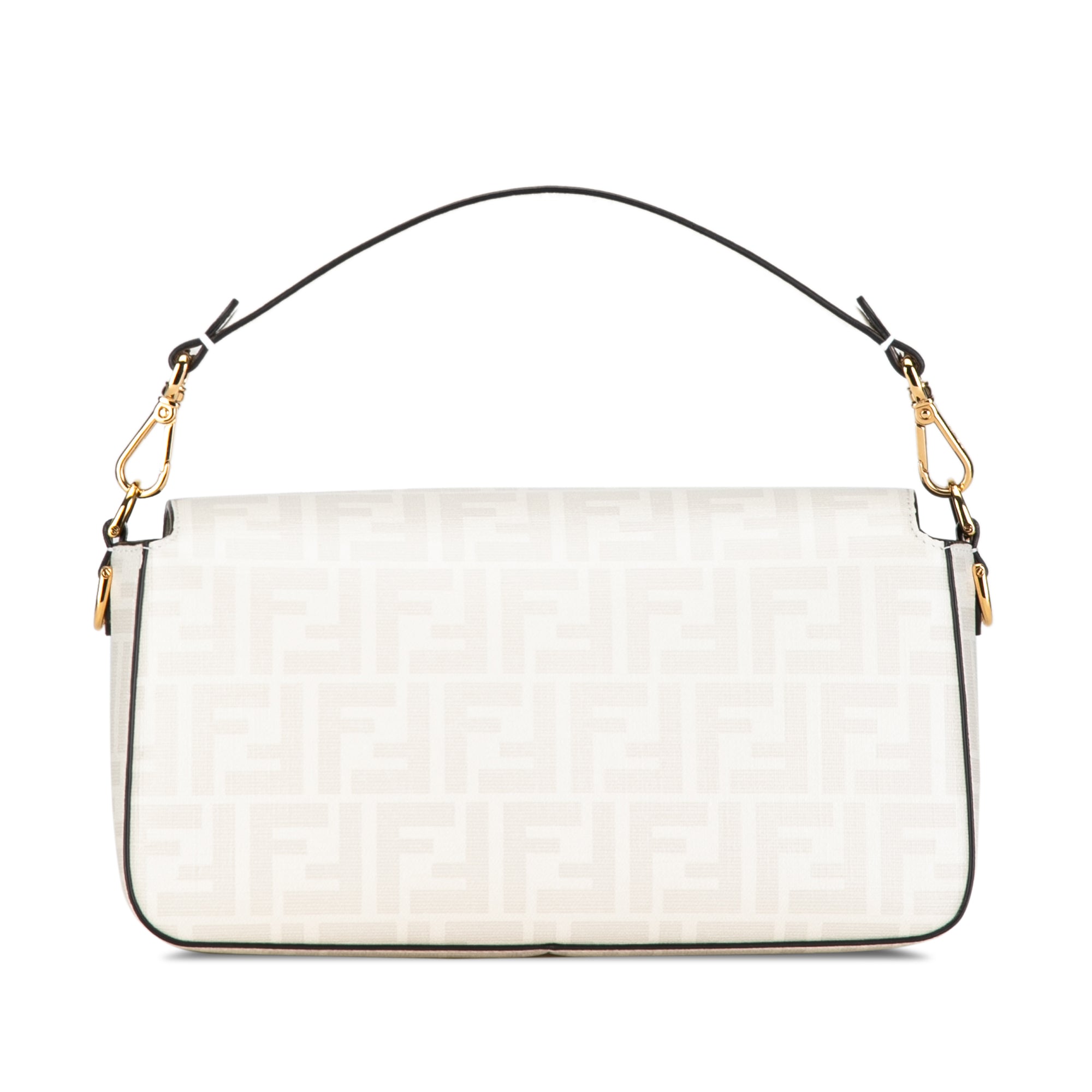 Fendi | Pre-Owned Zucca Graphic Print Coated Canvas Bikini Girls Baguette Satchel | White