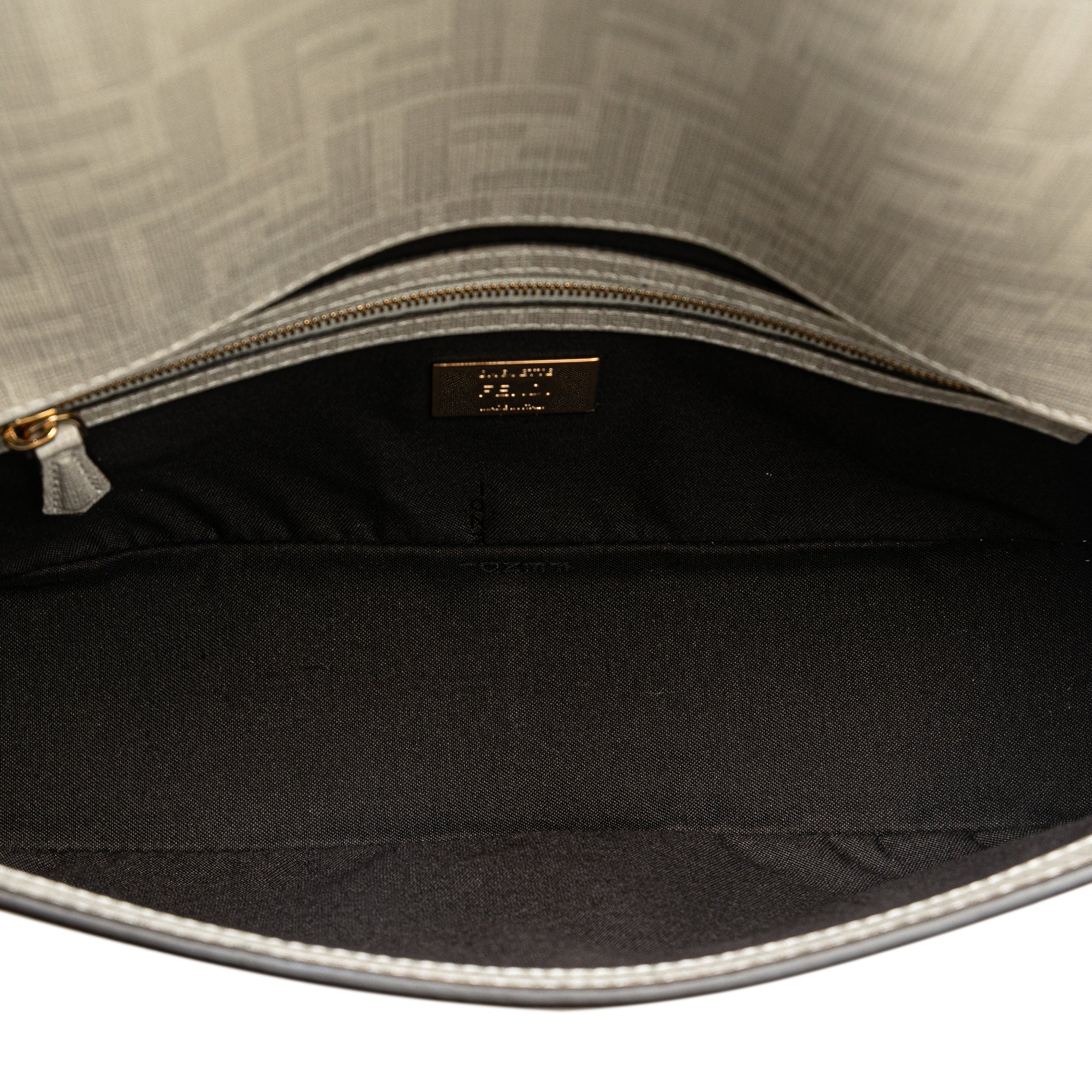 Fendi | Pre-Owned Zucca Graphic Print Coated Canvas Bikini Girls Baguette Satchel | White