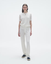 Womens | Cable Vest In Cashmere | Cream