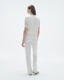 Womens | Cable Vest In Cashmere | Cream