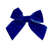 Velvet Bow Hair Clip | Royal Blue