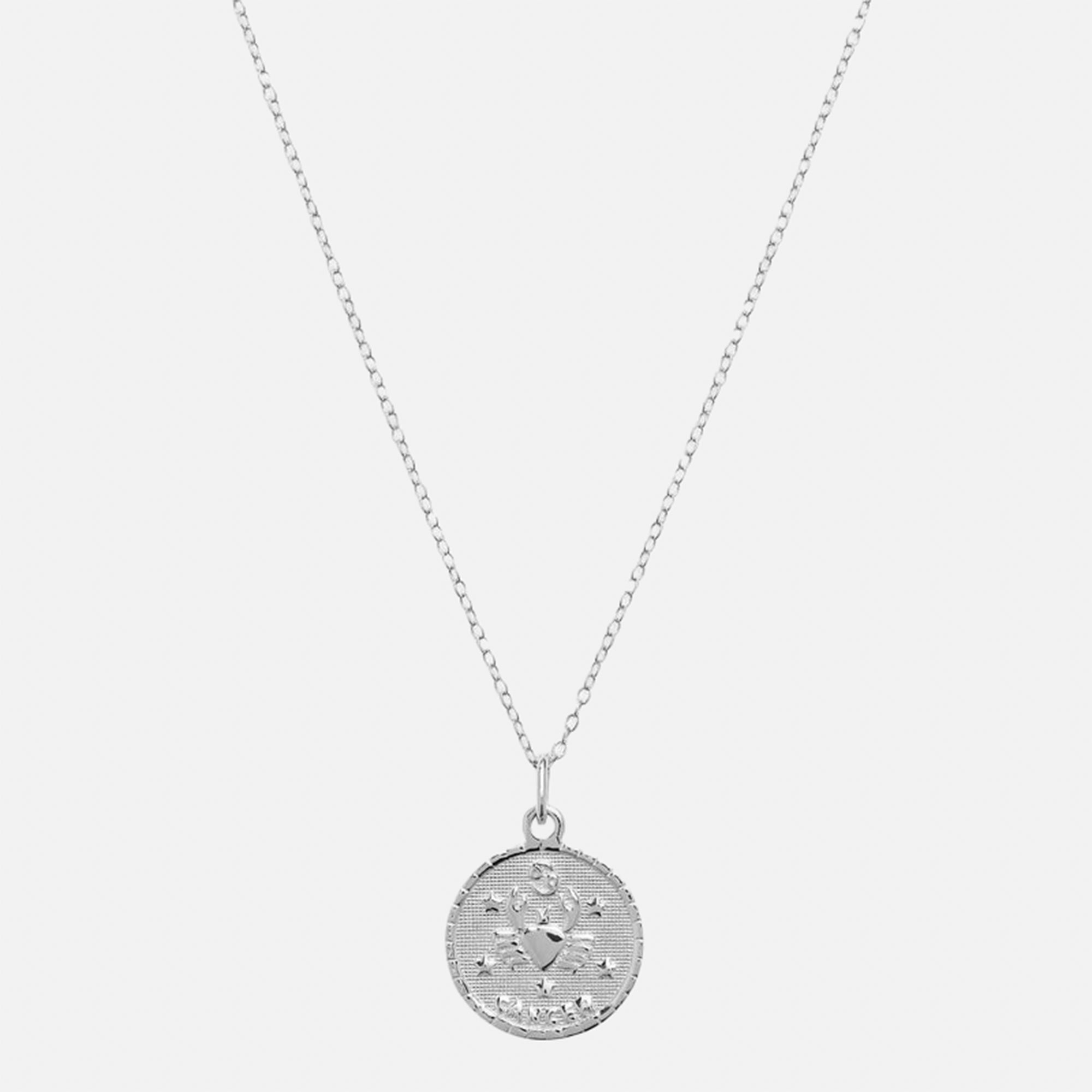 The Zodiac Medal Necklace Cancer | Sterling Silver