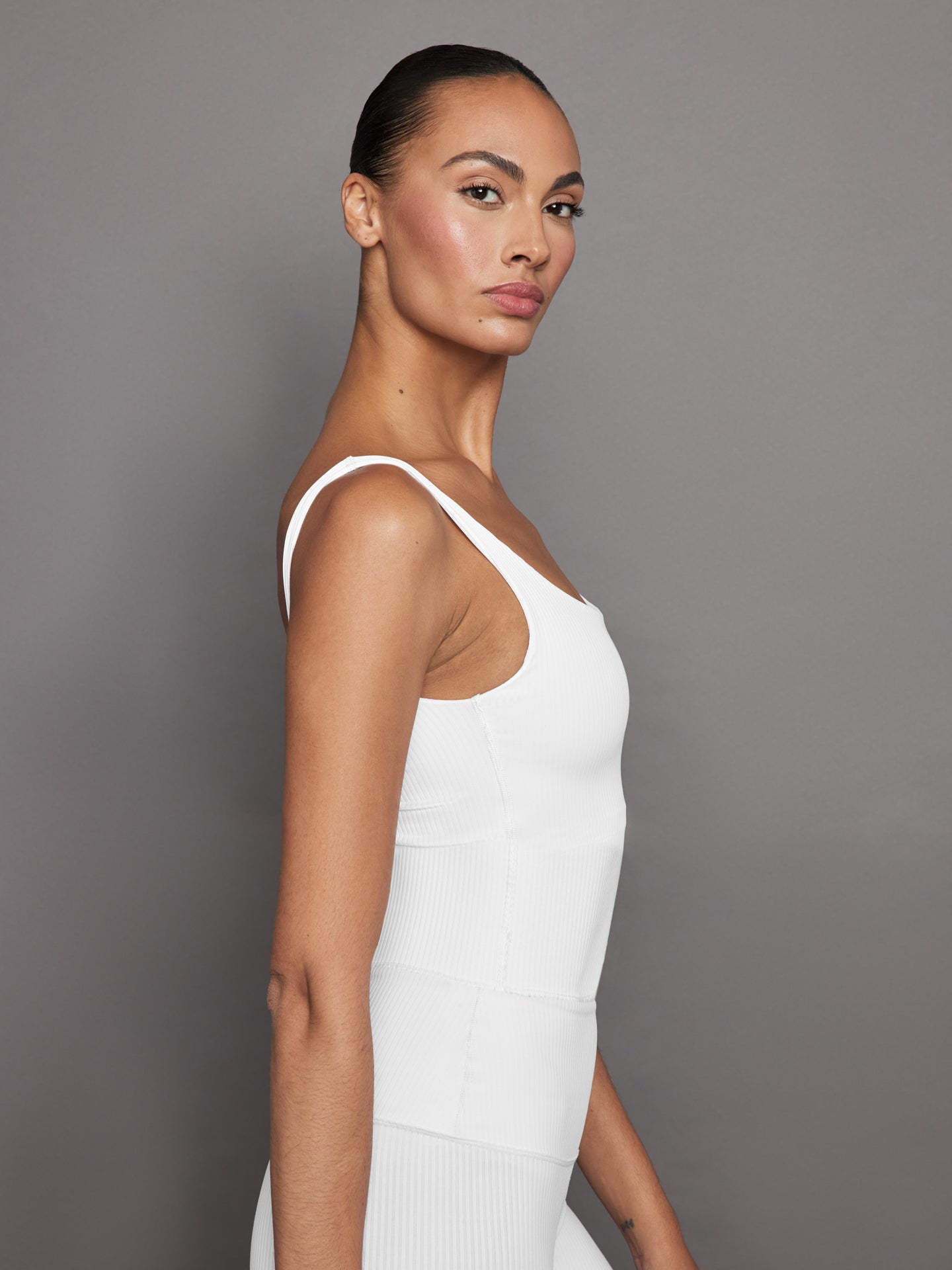 Carbon38 | Ribbed Tank | White