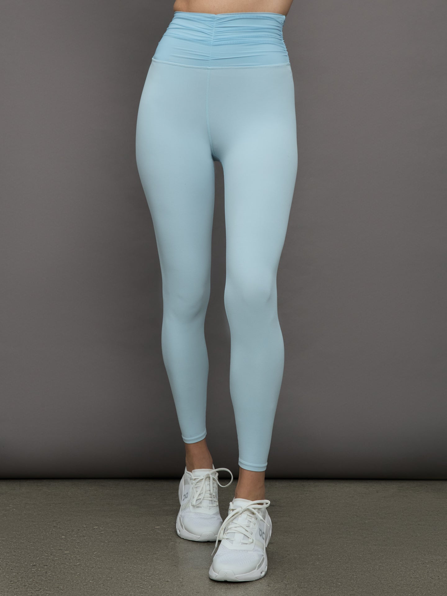 Carbon38 | Ruched Mesh Legging in Melt | Sky Blue