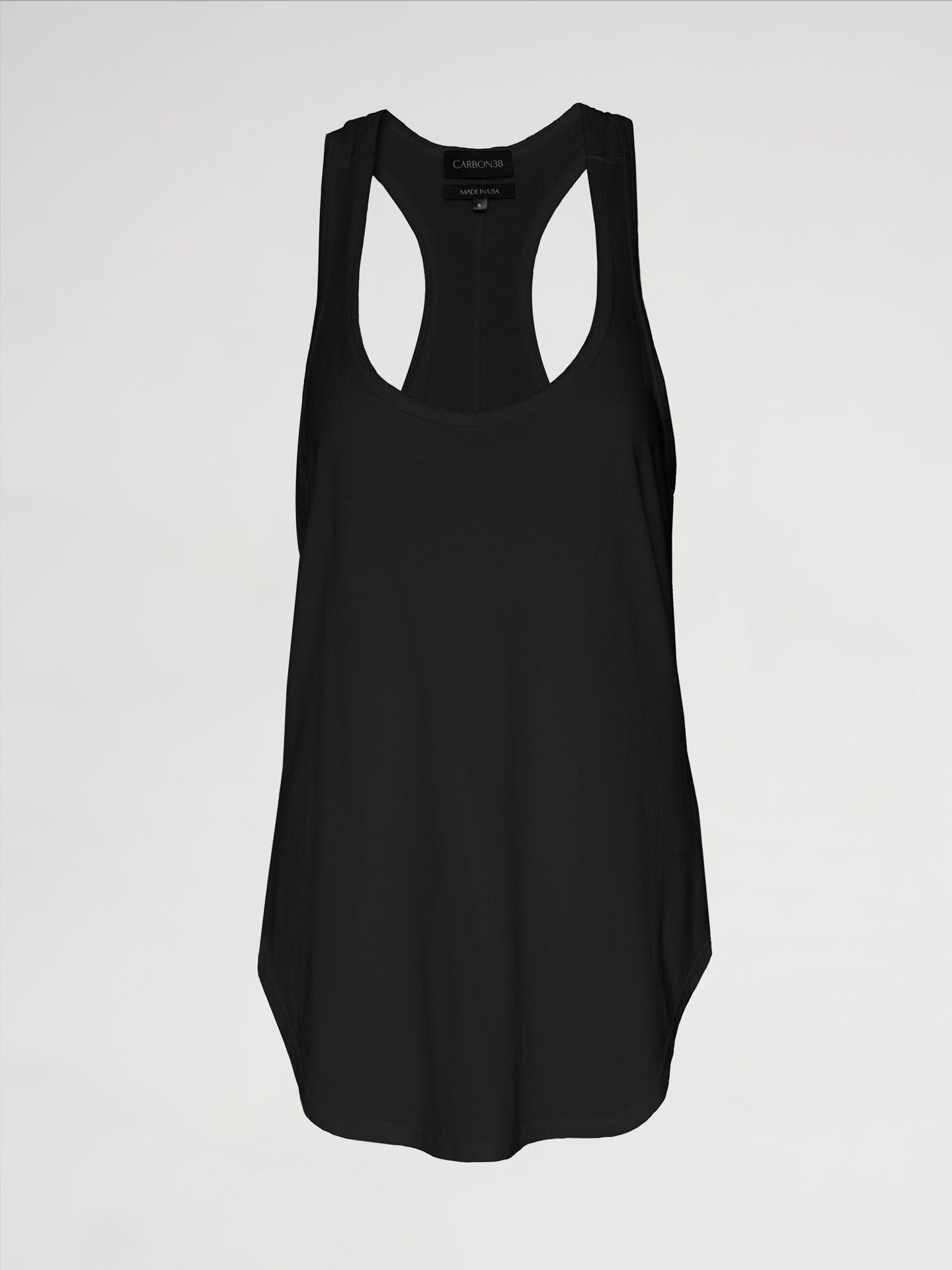 Carbon38 | Long Racerback Tank | Black