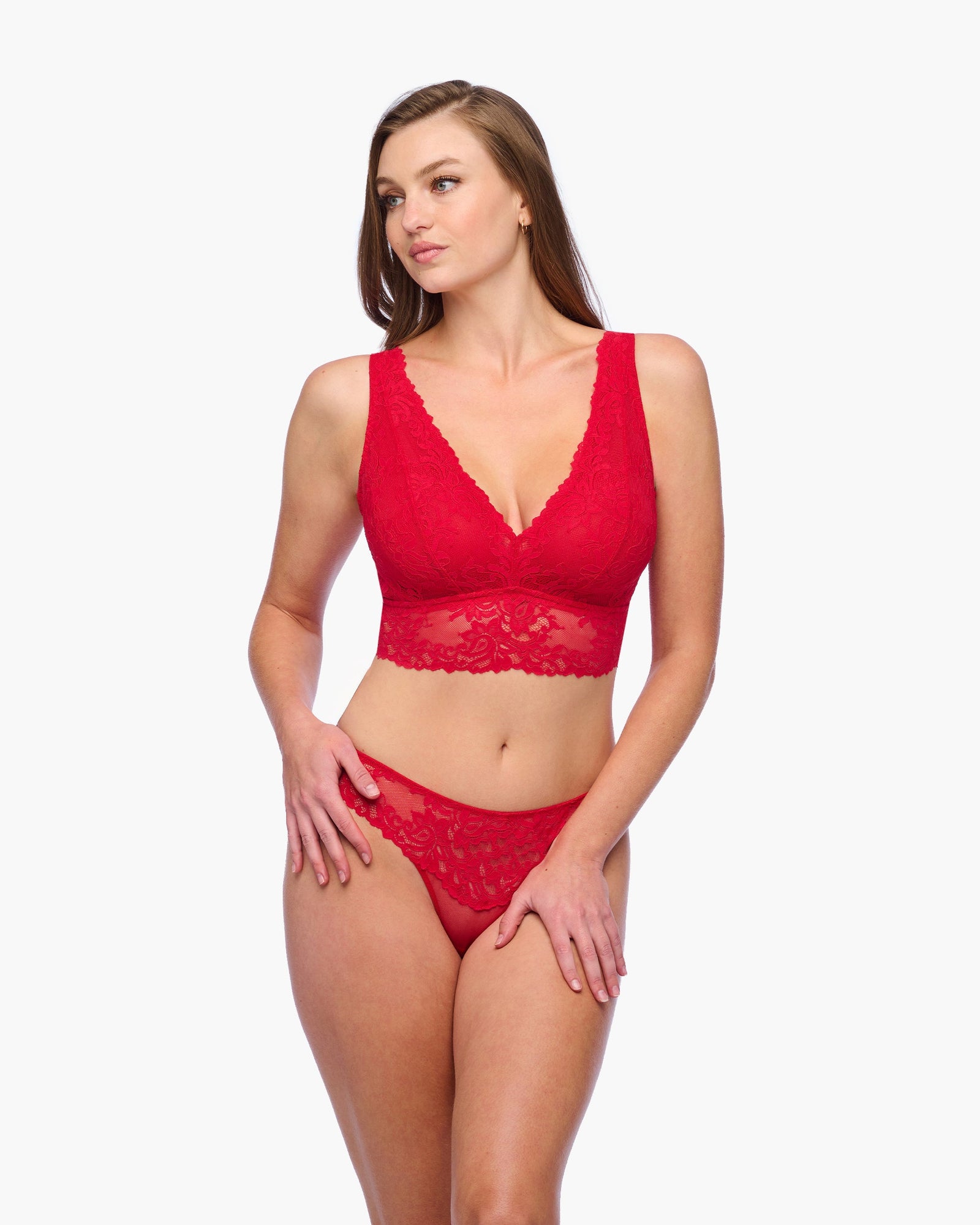 Red Bralette - Carmela Curvy Bralette