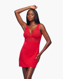 Red Chemise - Carmela Modal Slip