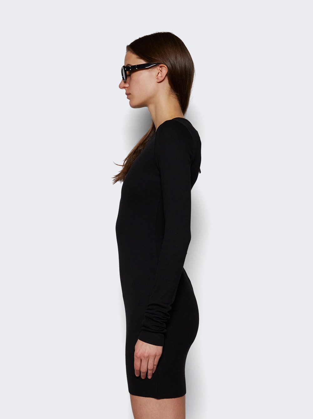 Women | ETERNE | Long Sleeve Crewneck Mini Dress | Black