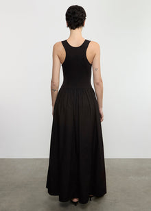 Cotton Resort Tank Dress | Black