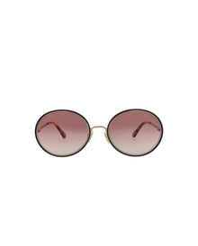 Chloe Round Metal Sunglasses | Gold