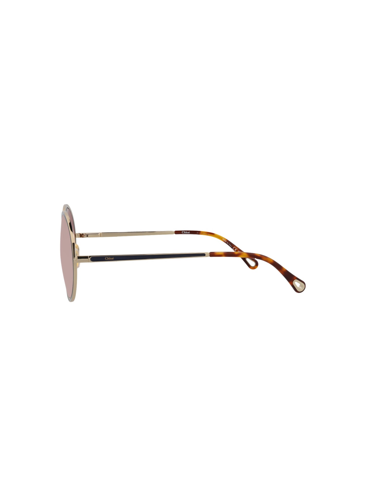 Chloe Round Metal Sunglasses | Gold