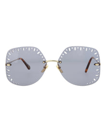 Chloe YSE Square Metal Sunglasses | Gold