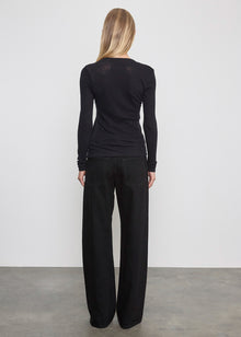 Cashmere L/S Cardigan | Black