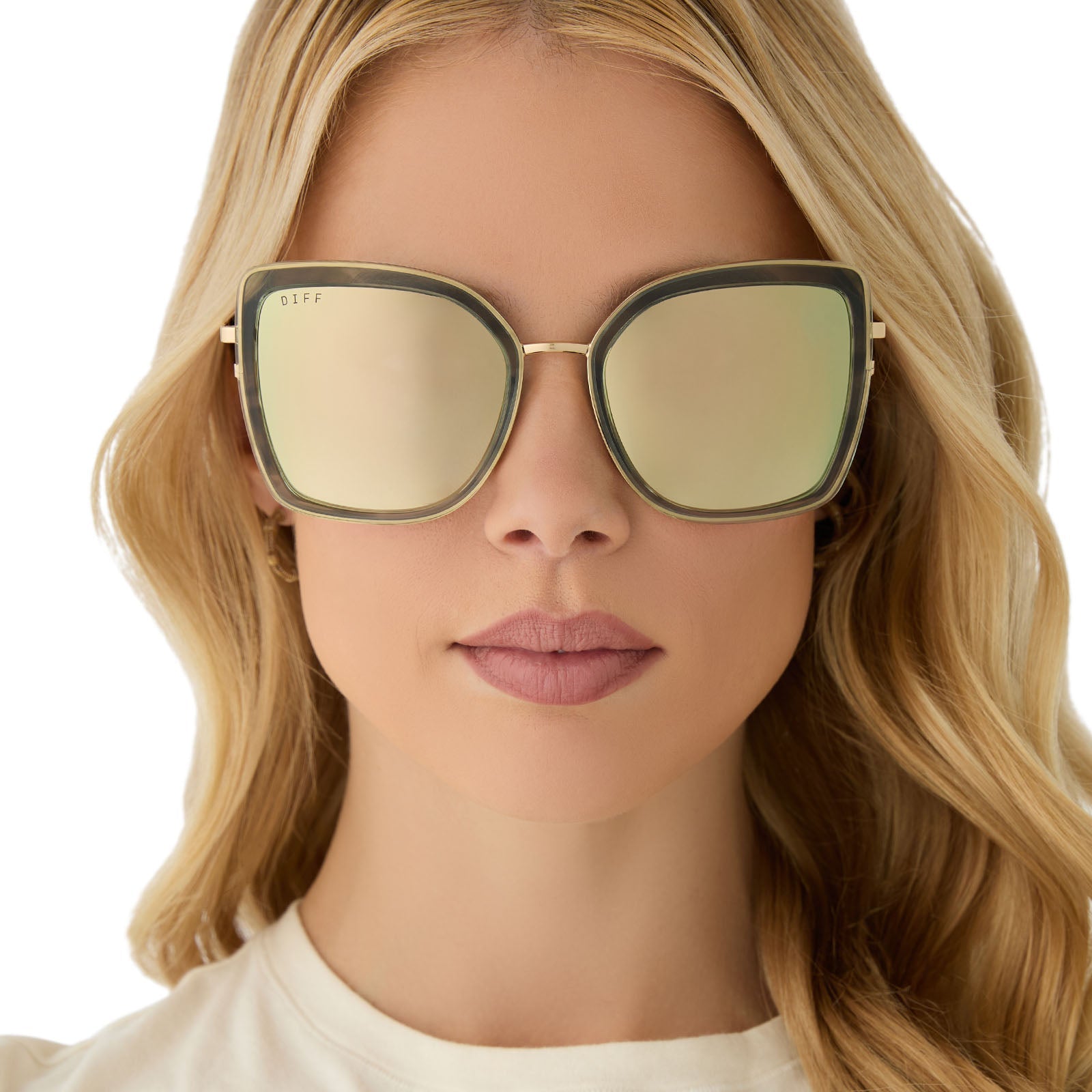 Womens | Clarisse Sunglasses | Gold | Cool Matcha Lenses